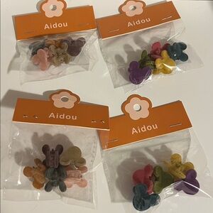 Aidou Colorful Felt Mouse Clips - Multicolor Hair accessory